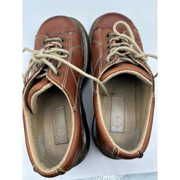 RARE DAISY Dr. Martens Chunky Platform Brown
Leather 12283 Oxford Boot WMS Sz 8 - Picture 10 of 13